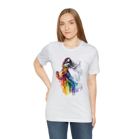 Rainbow Belly Dancer's Pose - Short Sleeve Tee